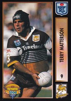 1994 Dynamic Rugby League Series 2 #9 Terry Matterson Front